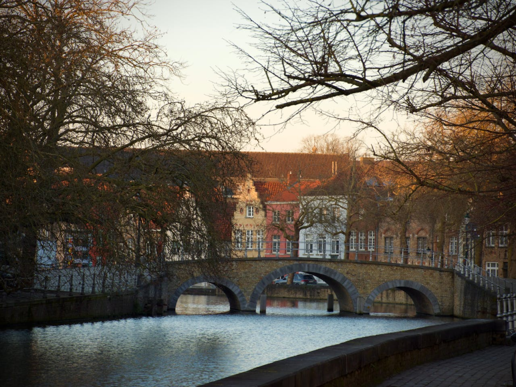 Canals of Bruges near Brussels